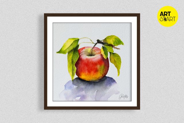 Painting of an Apple