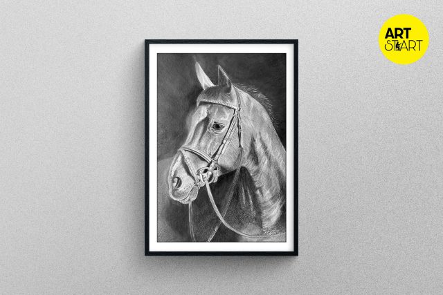 Painting of Horse head