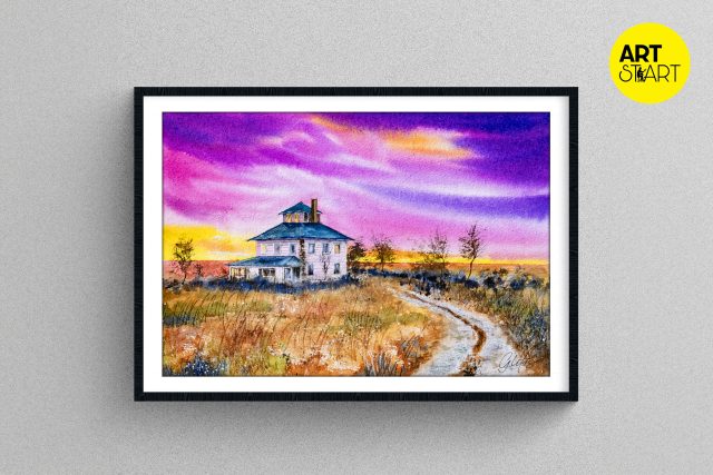 Painting of Lonely House