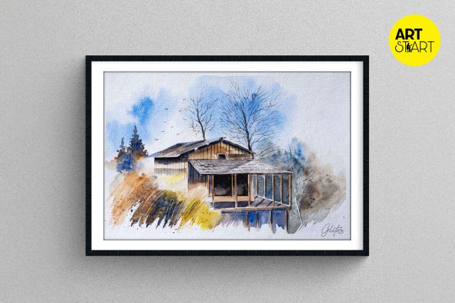 Wooden House Painting